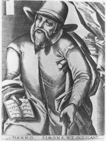 Menno Simons - engraving by Christoffel van Sighem
